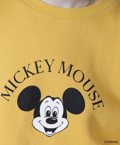 Disney(ディズニー)の「MICKEY MOUSE/face sweat(Tシャツ/カットソー・レディース・グレー/イエロー/ホワイト・ONE SIZE)」の4枚目の写真