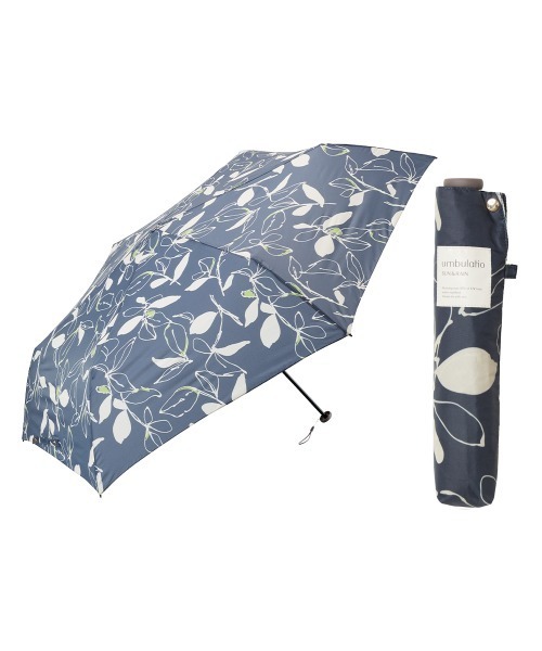 umbulatio(アンブラティオ)の「umbulatio ハンディールーフ 折 60cm 雨傘(折りたたみ傘・レディース・ブラウン/オフホワイト/ブルー/ライトグレー/ライトピンク/チャコールグレー・FREE)」の5枚目の写真