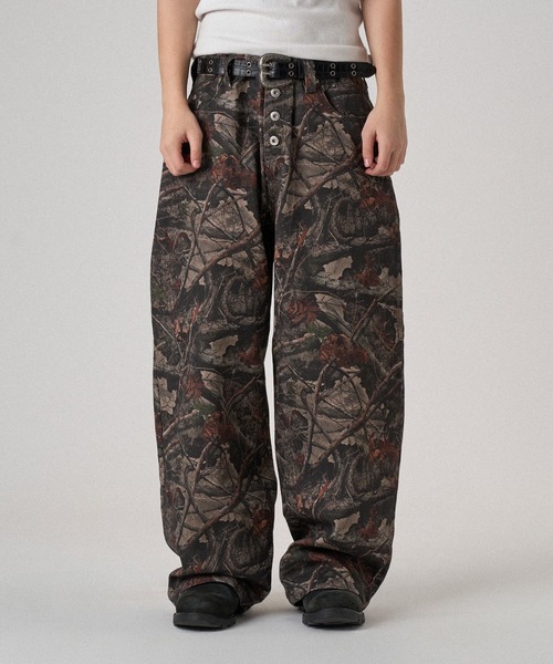 WISH FOREVER アソートデザイン ワイドパンツ リアルツリー L ASSORT DESIGN WIDE PANTS/アソートデザインワイドパンツ