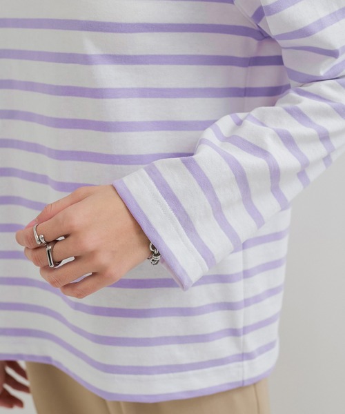 Le Minor（ルミノア）の「【Le Minor/ルミノア】ボーダーカットソー（Tシャツ/カットソー・レディース・ラベンダー/イエロー/イエロー系その他3・FREE）」の17枚目の写真