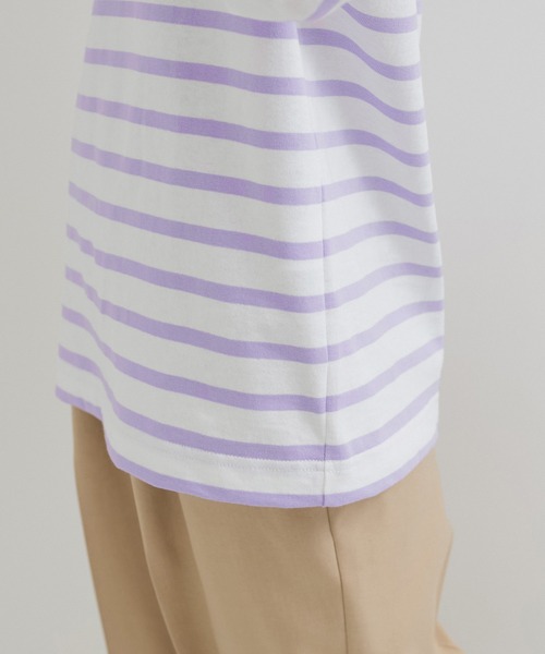 Le Minor（ルミノア）の「【Le Minor/ルミノア】ボーダーカットソー（Tシャツ/カットソー・レディース・ラベンダー/イエロー/イエロー系その他3・FREE）」の18枚目の写真