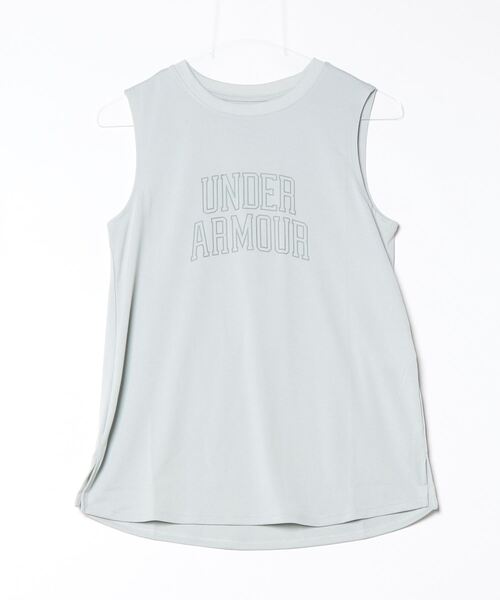 UNDER ARMOUR（アンダーアーマー）の「アンダーアーマー  UAテック マッスル タンク（タンクトップ・レディース・ブラック/ライトグリーン・S/M/L/XL）」の2枚目の写真