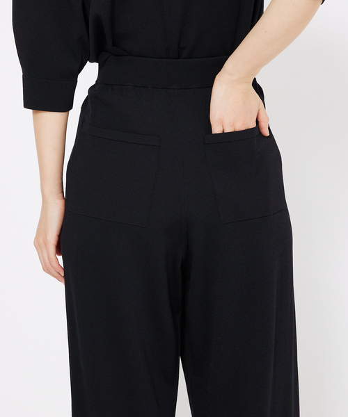 qualite（カリテ）の「レーヨンストレッチストレートパンツ（その他パンツ・レディース・ブラック/グリーン・38/36）」の7枚目の写真