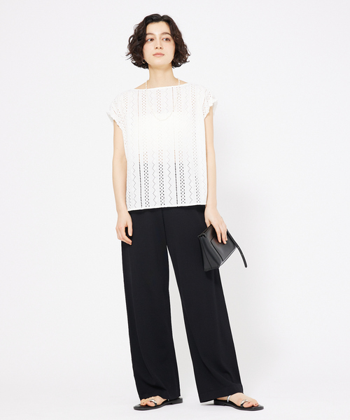 qualite（カリテ）の「レーヨンストレッチストレートパンツ（その他パンツ・レディース・ブラック/グリーン・38/36）」の11枚目の写真