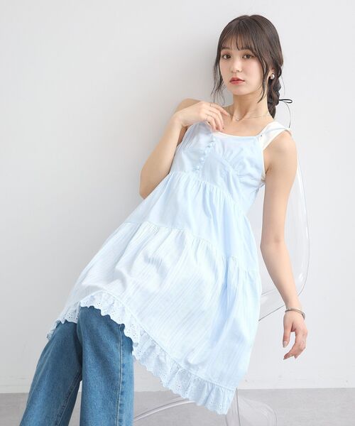 earth music&ecology(アースミュージックアンドエコロジー)の「パール×リボンシュシュ(シュシュ・レディース・ライトピンク/ブラック/アイボリー・FREE)」の9枚目の写真