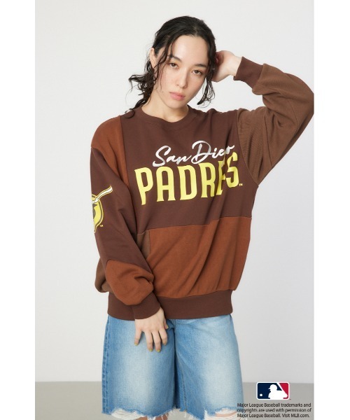 RODEO CROWNS WIDE BOWL（ロデオクラウンズワイドボウル）の「MLBブロッキングトップス（その他トップス・レディース・ブラウン/ネイビー/グレー×ホワイト・MEDIUM/LARGE）」の4枚目の写真