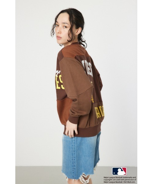 RODEO CROWNS WIDE BOWL（ロデオクラウンズワイドボウル）の「MLBブロッキングトップス（その他トップス・レディース・ブラウン/ネイビー/グレー×ホワイト・MEDIUM/LARGE）」の6枚目の写真