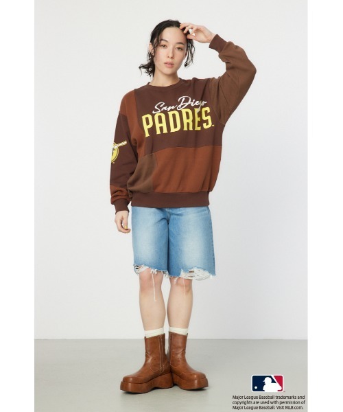 RODEO CROWNS WIDE BOWL（ロデオクラウンズワイドボウル）の「MLBブロッキングトップス（その他トップス・レディース・ブラウン/ネイビー/グレー×ホワイト・MEDIUM/LARGE）」の9枚目の写真