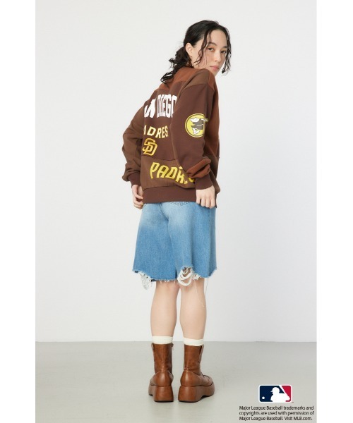 RODEO CROWNS WIDE BOWL（ロデオクラウンズワイドボウル）の「MLBブロッキングトップス（その他トップス・レディース・ブラウン/ネイビー/グレー×ホワイト・MEDIUM/LARGE）」の10枚目の写真