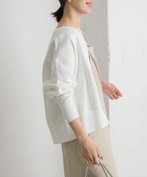 コットンスウェットZIPカーディガン URBAN RESEARCH DOORS（アーバンリサーチドアーズ）の「『一部