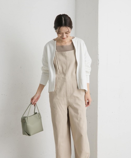 URBAN RESEARCH DOORS（アーバンリサーチドアーズ）の「『一部WEB限定カラー』コットンスウェットZIPカーディガン（カーディガン/ボレロ・レディース・ネイビー/グレー/オフホワイト/ミント・MEDIUM）」の14枚目の写真