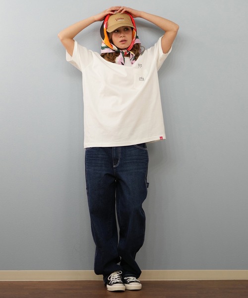 Manhattan Portage(マンハッタンポーテージ)の「【ユニセックス】Manhattan Portage/マンハッタンポーテージ ポケット付Tシャツ/オーバーサイズ MP-M611(Tシャツ/カットソー・メンズ・ホワイト/ブラック・M/L/XL)」の8枚目の写真