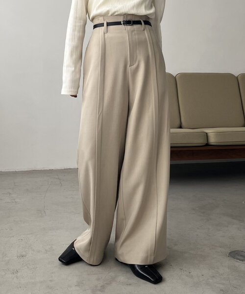 CAPRICIEUX LE'MAGE（カプリシューレマージュ）の「ベルトSETセンタータックパンツ（その他パンツ・レディース・ベージュ/グレー/ブラック・36/38/PS）」の16枚目の写真