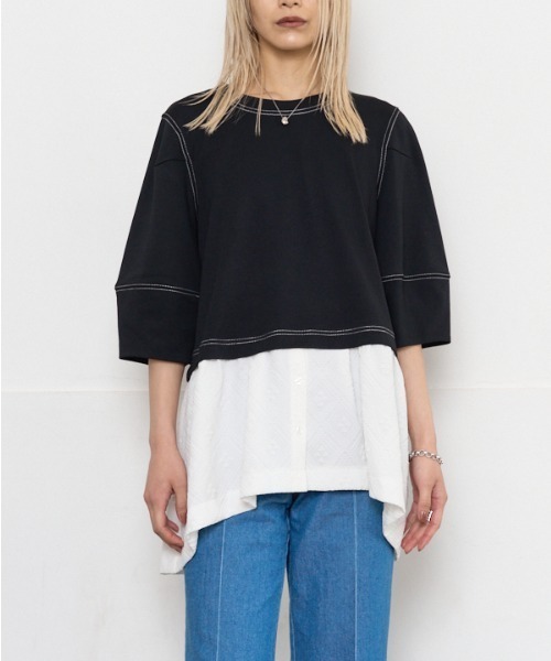 Muel Chic(ミュエルシック)の「Noire CS ノアールカットソー(Tシャツ/カットソー・レディース・レッド/オフホワイト/ブラック・FREE)」の16枚目の写真