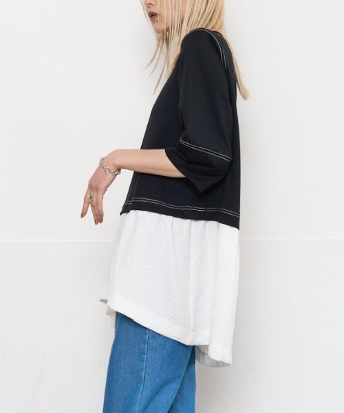 Muel Chic(ミュエルシック)の「Noire CS ノアールカットソー(Tシャツ/カットソー・レディース・レッド/オフホワイト/ブラック・FREE)」の15枚目の写真