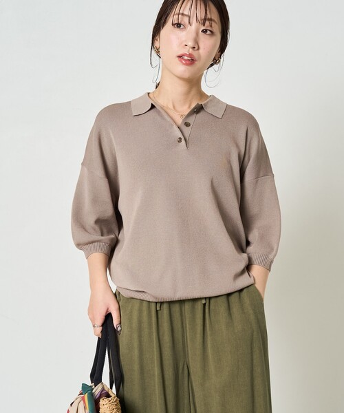 セール】限定展開 サマーニット 半袖 ポロシャツ（ポロシャツ
