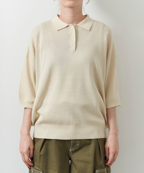 セール】限定展開 サマーニット 半袖 ポロシャツ（ポロシャツ