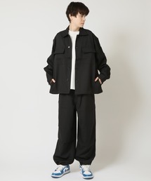 keboz⬛︎オーバーサイズナイロンジャケット＋パンツ2点セット⬛︎セットアップ セール】ナイロンメッシュトラックジャケット＆ショートパンツ