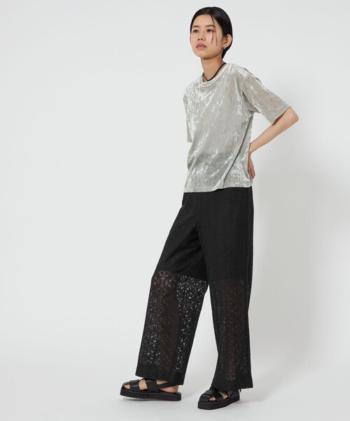 CITEN（シテン）の「＜CITEN＞レースイージーパンツ（その他パンツ・レディース・オフホワイト/ブラック・S/M）」の11枚目の写真