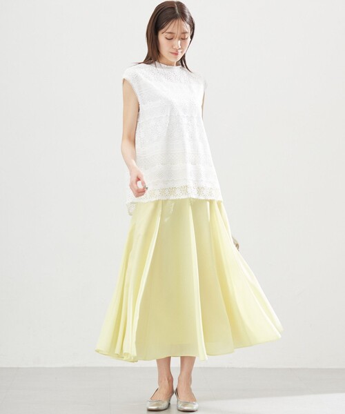 組曲(クミキョク)の「ラッセルレース ブラウス(Tシャツ/カットソー・レディース・アイボリー系/サックスブルー系/ブラック系・2/3)」の21枚目の写真