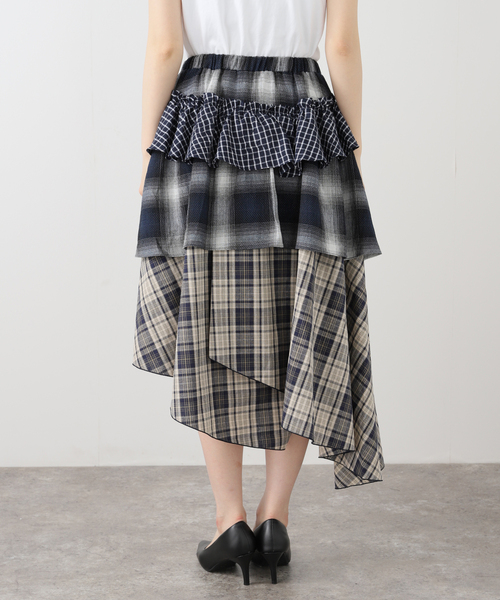 TUOMIO（トゥオミオ）の「【Geek Office / ギークオフィス】TUOMIO / トゥオミオ MIXED TIERED SKIRT（スカート・レディース・ブラック/A・SMALL）」の11枚目の写真