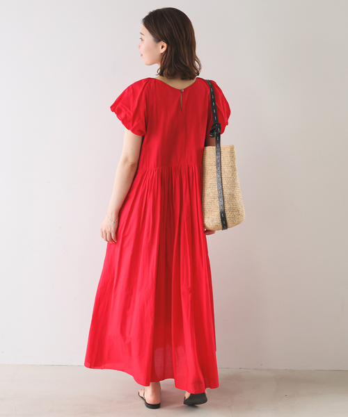 IENA イエナ ノースリーブティアードコットンワンピース レッド 38 IENA（イエナ）｜ワンピース（レッド系）一覧 - WEAR