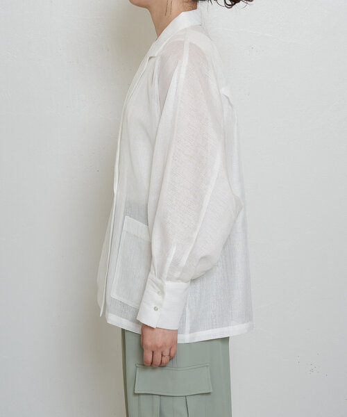 Jena espace merveilleux（ジェナ　エスパスメルヴェイユ）の「【手洗い可能】ダブルボタンシアージャケット（テーラードジャケット・レディース・グレー/オフホワイト・FREE）」の14枚目の写真