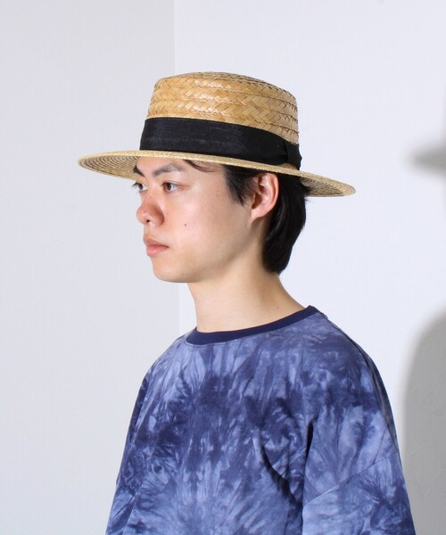 GLOSTER（グロスター）の「【GLOSTER/グロスター】SWICH BOATHER HAT ハット 麦わら カンカン帽（ハット・メンズ・ベージュ系その他/ベージュ系その他2・FREE）」の3枚目の写真