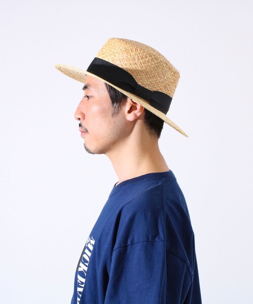 GLOSTER（グロスター）の「【GLOSTER/グロスター】SWICH BOATHER HAT ハット 麦わら カンカン帽（ハット・メンズ・ベージュ系その他/ベージュ系その他2・FREE）」の7枚目の写真