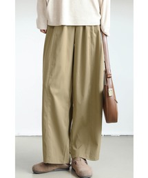 Cinderella（シンデレラ）の「チノパンツ レディース パンツ ワイドパンツ 春 夏 秋 ゆったり 大きいサイズ 大きい おしゃれ かわいい ロング ズボン ボトムス ポケット ブラック 黒（チノパンツ）」