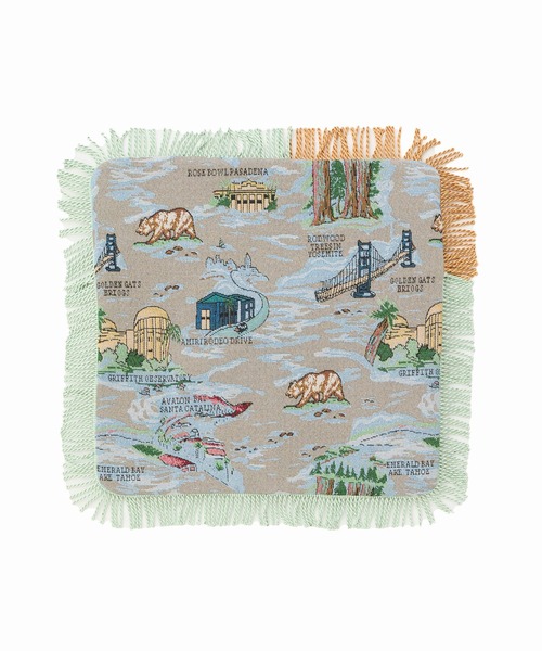 Casselini(キャセリーニ)の「Casselini HOME(キャセリーニ ホーム)フリンジクッションカバー(クッション/クッションカバー・レディース・サックスブルー/マルチ/グリーン・FREE)」の2枚目の写真