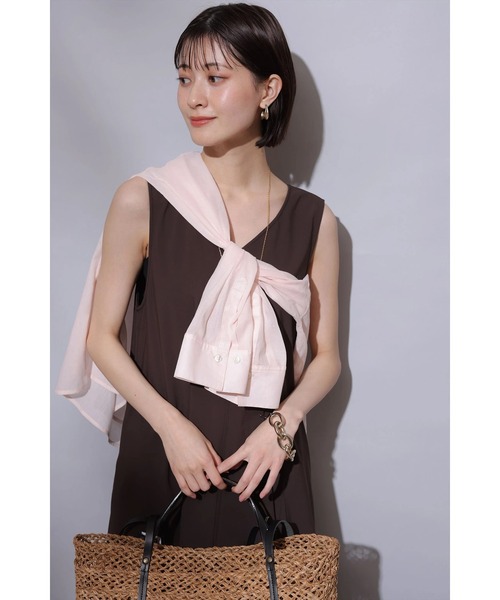 新品 アルページュストーリー ラッシュガード Ａライン ワンピース 茶 新品 アルページュストーリー ラッシュガード Aライン