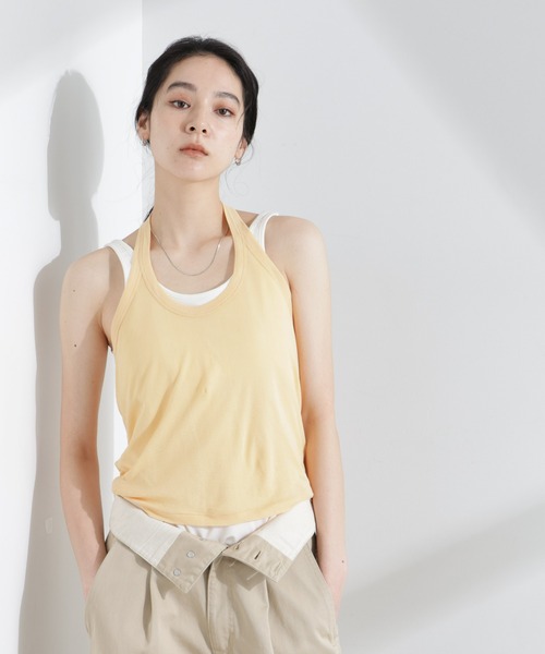 NANO universe(ナノユニバース)の「Robert P. Miller/Light Prib Halter tank(タンクトップ・レディース・オフホワイト/オレンジ系その他2・FREE)」の11枚目の写真