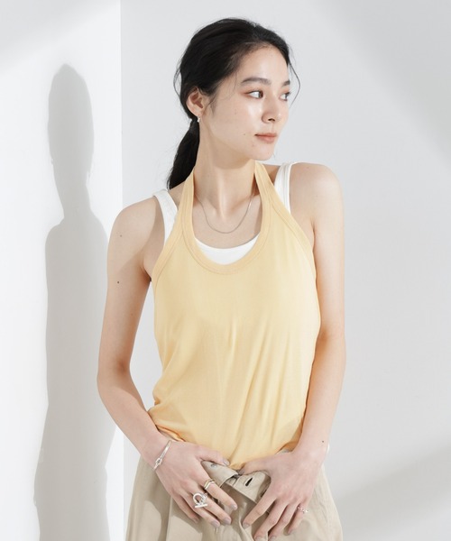 NANO universe(ナノユニバース)の「Robert P. Miller/Light Prib Halter tank(タンクトップ・レディース・オフホワイト/オレンジ系その他2・FREE)」の12枚目の写真
