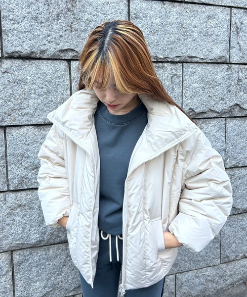 PROVOKE (プロヴォーク)の「DOLMAN S DOWNJACKET(ダウンジャケット/コート・レディース・ブラック/アイボリー・FREE)」の3枚目の写真
