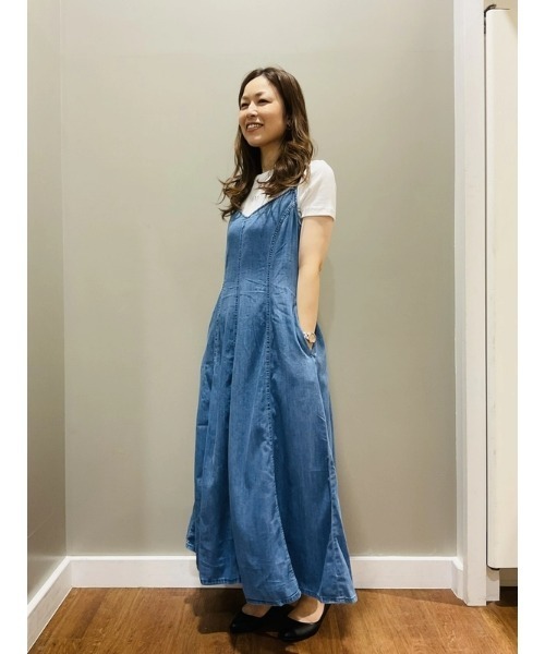 GAP（ギャップ）の「デニム マキシワンピース（ワンピース・レディース・インディゴブルー・XS/S/M/XXS/L）」の6枚目の写真