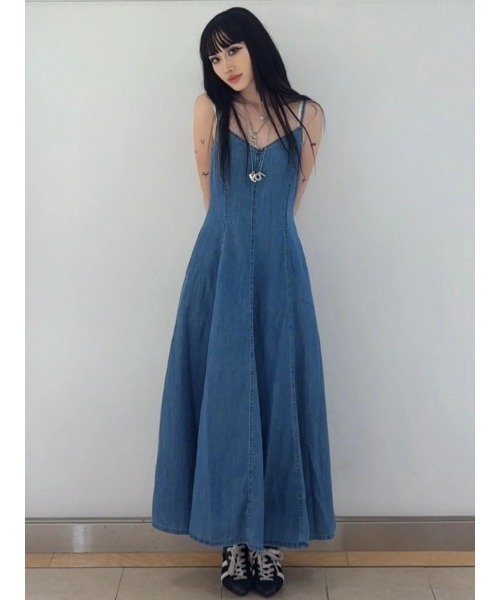 GAP（ギャップ）の「デニム マキシワンピース（ワンピース・レディース・インディゴブルー・XS/S/M/XXS/L）」の7枚目の写真