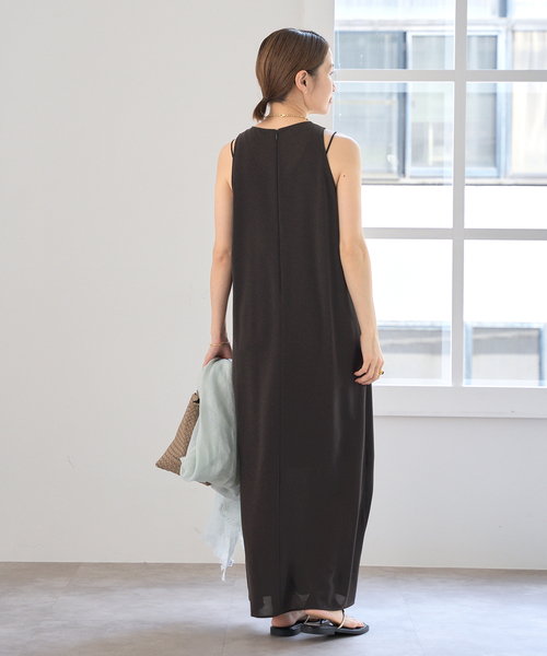 IENA（イエナ）の「ドライトロタンクドレス（ワンピース・レディース・ブラック/チャコールグレー・36/38）」の14枚目の写真