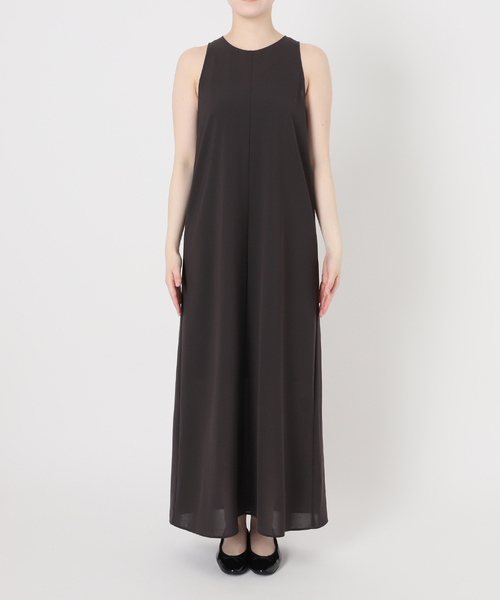 IENA（イエナ）の「ドライトロタンクドレス（ワンピース・レディース・ブラック/チャコールグレー・36/38）」の4枚目の写真