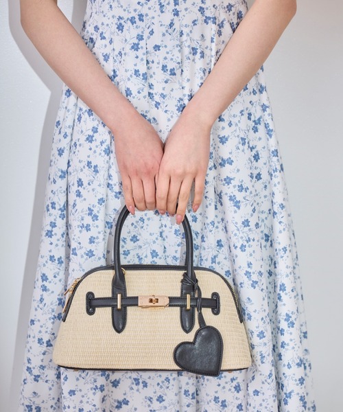 31 Sons de mode(トランテアン ソン ドゥ モード)の「雑材ベルトボストンバッグ(ボストンバッグ・レディース・オフホワイト/ベージュ・フリー)」の12枚目の写真