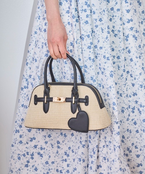 31 Sons de mode(トランテアン ソン ドゥ モード)の「雑材ベルトボストンバッグ(ボストンバッグ・レディース・オフホワイト/ベージュ・フリー)」の14枚目の写真