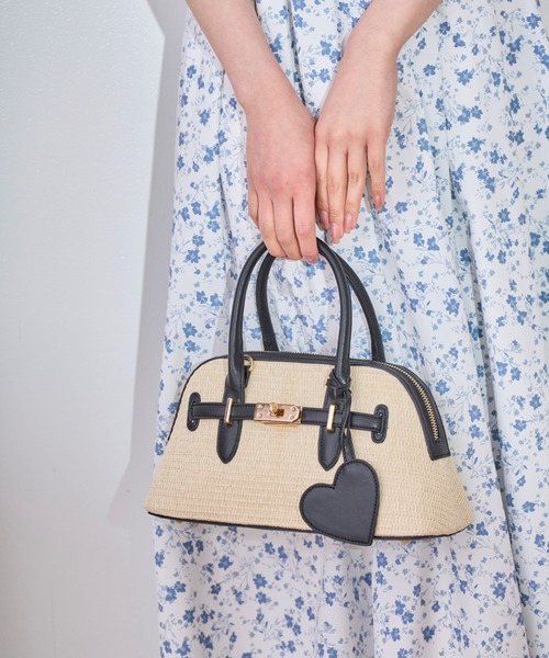 31 Sons de mode(トランテアン ソン ドゥ モード)の「雑材ベルトボストンバッグ(ボストンバッグ・レディース・オフホワイト/ベージュ・フリー)」の13枚目の写真