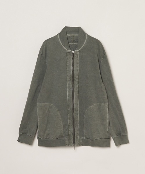 three dots（スリードッツ）の「ピグメントダイコットン ブルゾン（ブルゾン・メンズ・ブラック/オリーブ/ライトグレー・MEDIUM/LARGE/SMALL）」の11枚目の写真