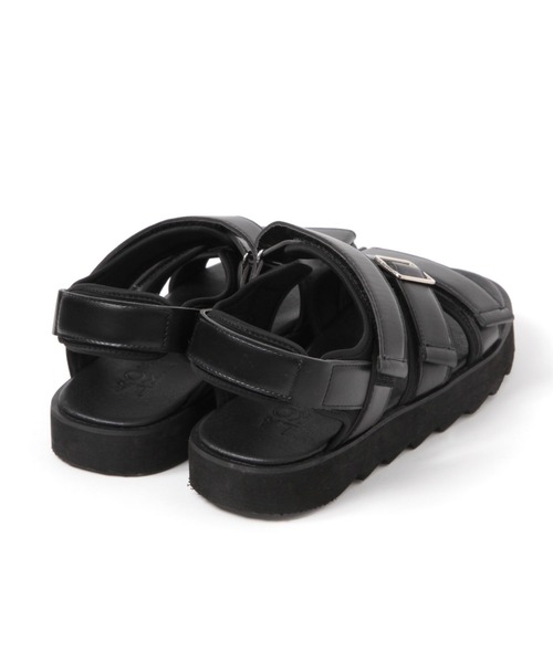 LAKOLE(ラコレ)の「シャークソールWベルトスライドサンダル / 291935(サンダル・メンズ・ブラック・MEDIUM/LARGE)」の10枚目の写真