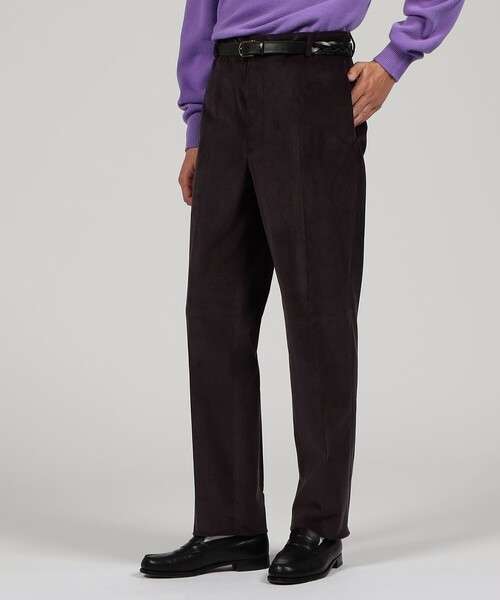 BERNARD ZINS（ベルナルドザンス）の「BERNARD ZINS SPENDER コットンコーデュロイ ワイドトラウザーズ（スラックス・メンズ・レッド系その他/パープル・40/38）」の3枚目の写真