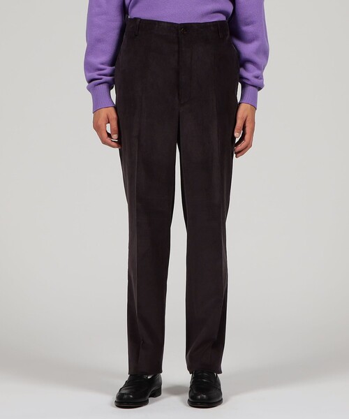 BERNARD ZINS（ベルナルドザンス）の「BERNARD ZINS SPENDER コットンコーデュロイ ワイドトラウザーズ（スラックス・メンズ・レッド系その他/パープル・40/38）」の4枚目の写真