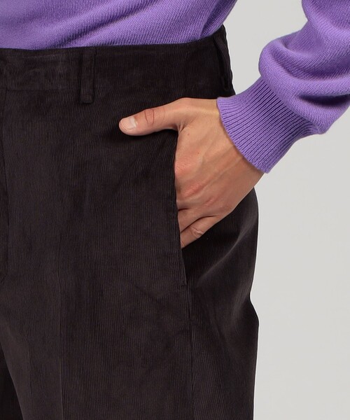 BERNARD ZINS（ベルナルドザンス）の「BERNARD ZINS SPENDER コットンコーデュロイ ワイドトラウザーズ（スラックス・メンズ・レッド系その他/パープル・40/38）」の9枚目の写真