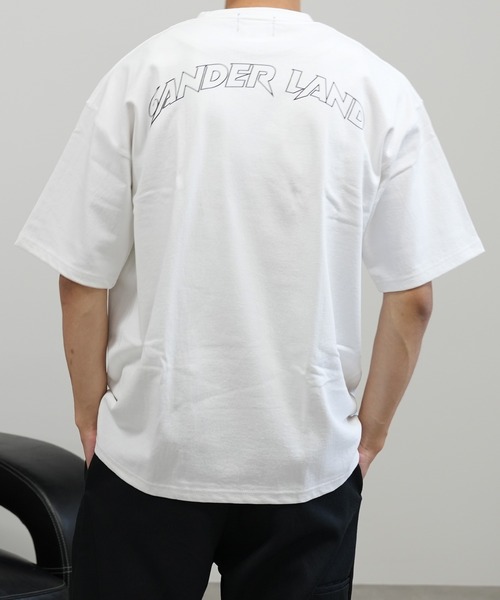 BASIS(ベイシス)の「SANDER LAND 9.1ozマグナムウェイト バックアーチロゴ ビッグシルエット 半袖Tシャツ(Tシャツ/カットソー・メンズ・ホワイト/ブラック・MEDIUM/LARGE/X-LARGE)」の2枚目の写真