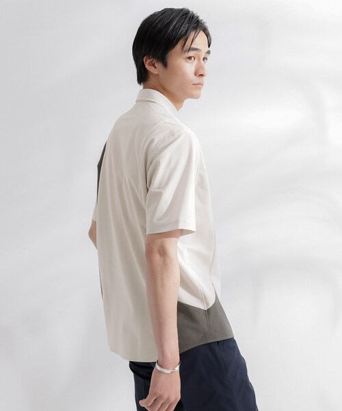 TAKEO KIKUCHI(タケオキクチ)の「サイド切り替え 半袖シャツ(シャツ/ブラウス・メンズ・ネイビー系4/モスグリーン系4/ライトグレー系4・02/03/04)」の14枚目の写真