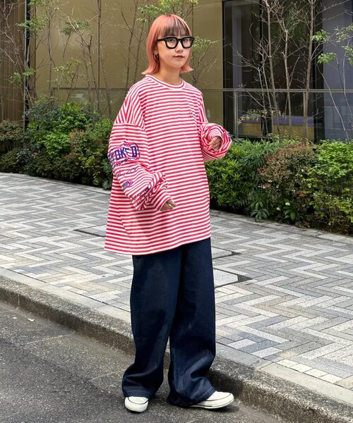 SOUNDSGOOOOD(サウンズグッド)の「【SOUNDS GOOOOD / サウンズグッド】フォトプリントロンTEE(Tシャツ/カットソー・メンズ・レッド/ホワイト/ライム・ONE SIZE)」の5枚目の写真